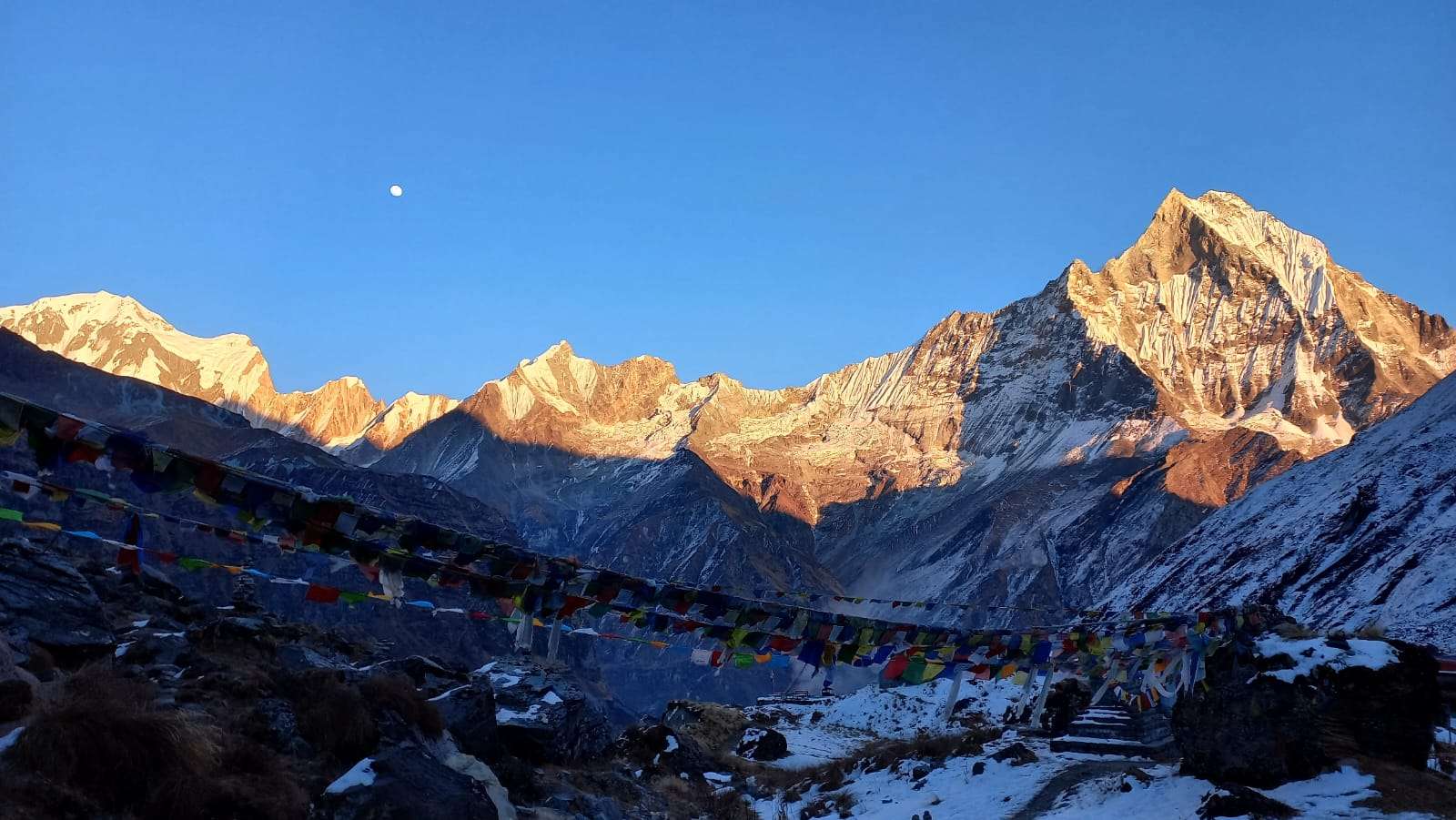 sunset in annapurna