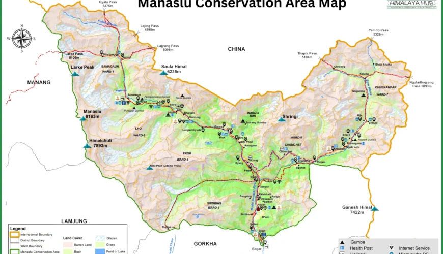 Manaslu Conservation Area Map