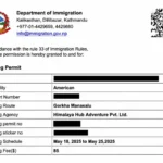 Restricted Area Permit (RAP) Nepal