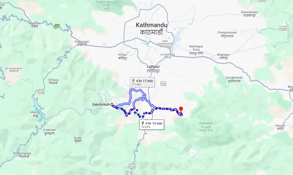 Dakshinkali to Godavari Hiking Trail