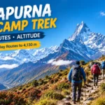 Annapurna Base Camp Trek Map and Altitude Chart