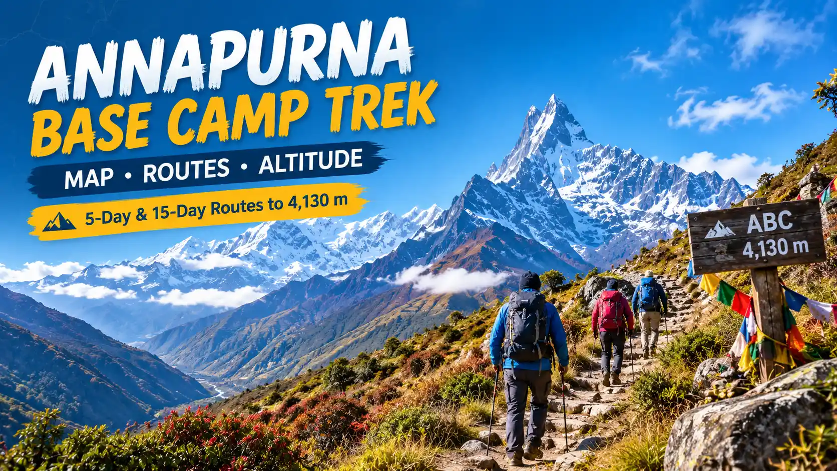 Annapurna Base Camp Trek Map and Altitude Chart