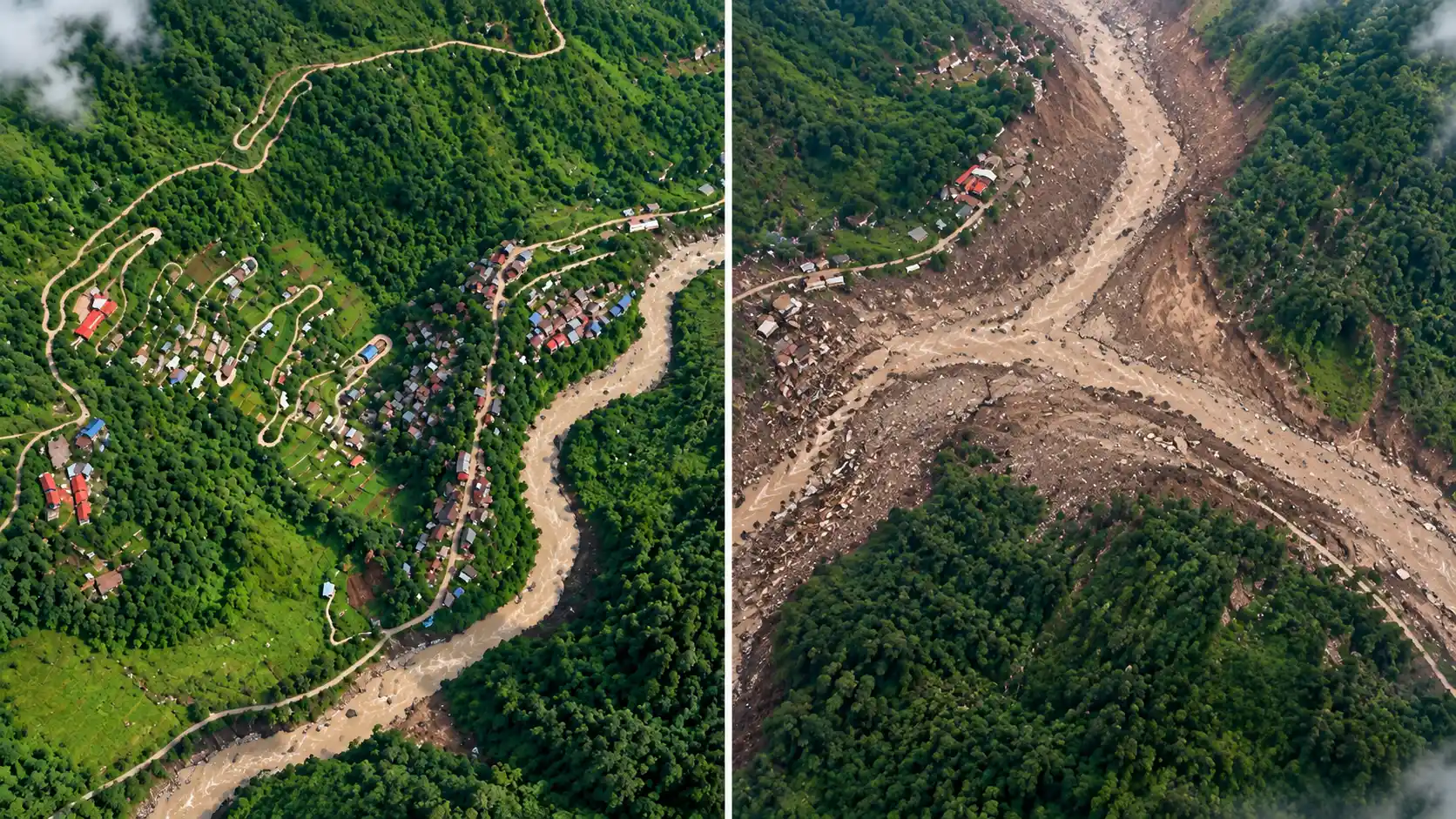 Nepal Floods 2026 Before and After Flood Impact